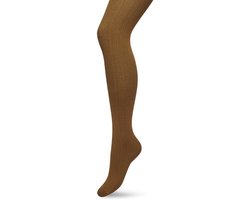 Bonnie Doon Dames Herringbone Panty 100 Denier Bruin/Oranje maat L/XL - Chique Panty - Streepjes Dessin - Brede Boord - Comfort - Herringbone Print - Gestreept - Little Herringbone Tights - Feestelijk - Sudan Brown - BP211908.367