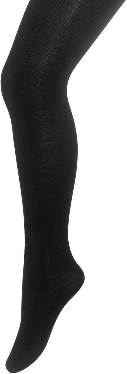 Bonnie Doon Dunne Katoenen Maillot Meisjes Zwart maat 104/110 - Zomer Maillot/Panty - Fijne ribstructuur - Kinder Maillot Katoen - Luchtig - Chou Chou Tights - Fijne pasvorm - Gladde Naden - Black - BD633801.101
