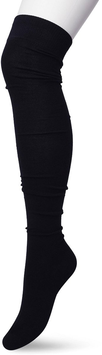 Bonnie Doon Overknee Kousen Donker Blauw Dames - Overknee Sokken - Over de knie - Katoen - Gladde Naden - Extra Comfortabel - Maximaal Draagcomfort - Warm - Overknees - Kniekousen - Donkerblauw - Dark Blue - Navy - P53496.102