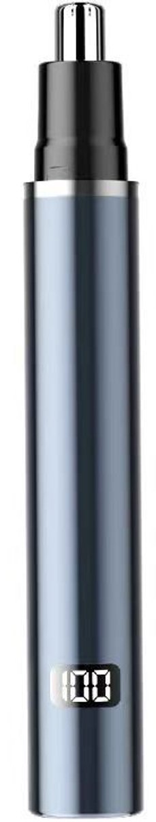 Elektrische neushaartrimmer - neustrimmer - neustrimmer oplaadbaar - Neusreiniger - Oorhaartrimmer - LCD-display - Unisex - Blauw - Aluminiumlegering / ABS