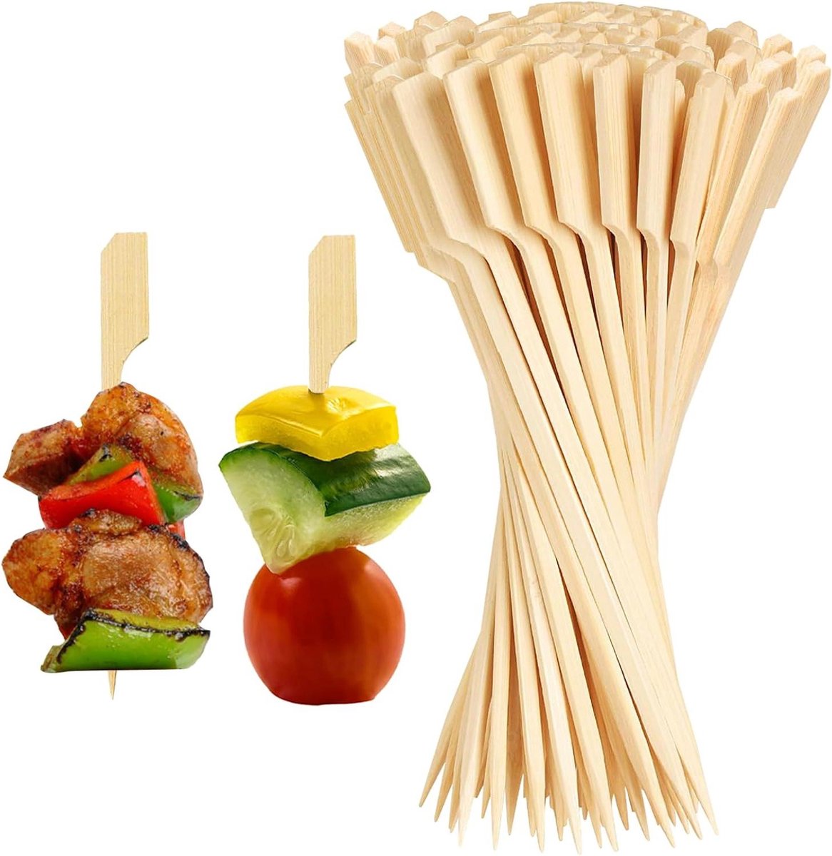 Bamboe Cocktailspiesen 9 cm - 200 Stuks voor Aperitief, Snacks en Decoraties