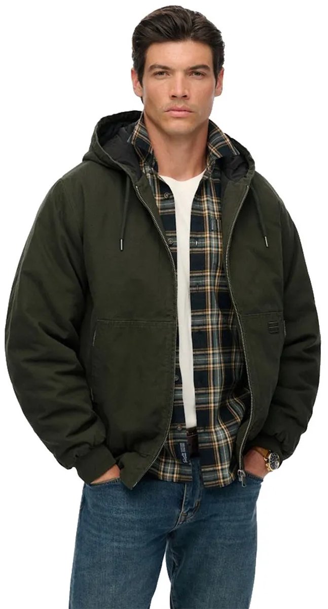 Superdry Canvas Surplus Jas L Man Groen