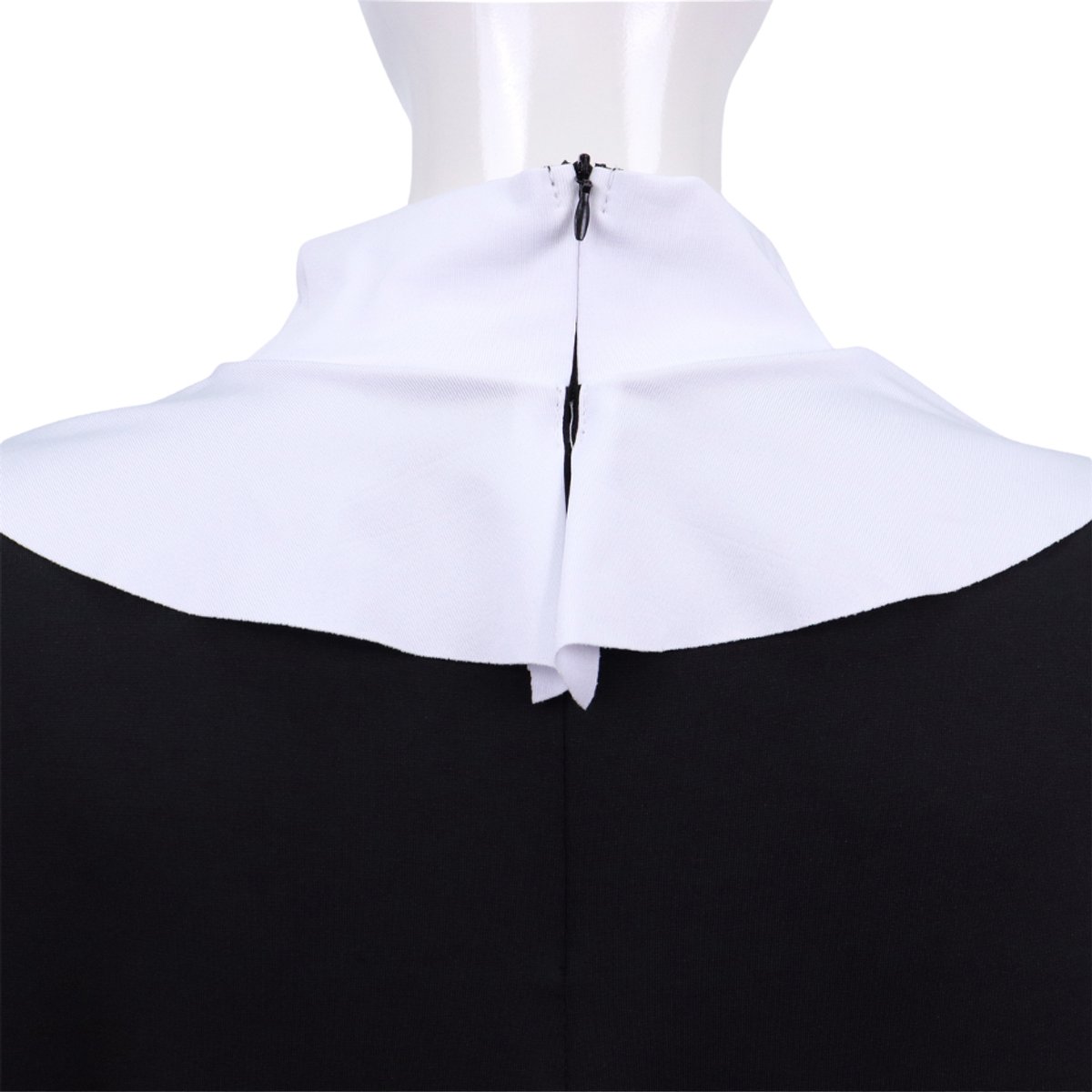 Joya Party® Non Verkleed Kostuum Dames | Luxe Nonnen Jurk met Kap & Kruis | Stretch & Ondoorzichtig | Carnaval, Themafeest & Halloween | Verkleedkostuum Vrouw | — afbeelding 5