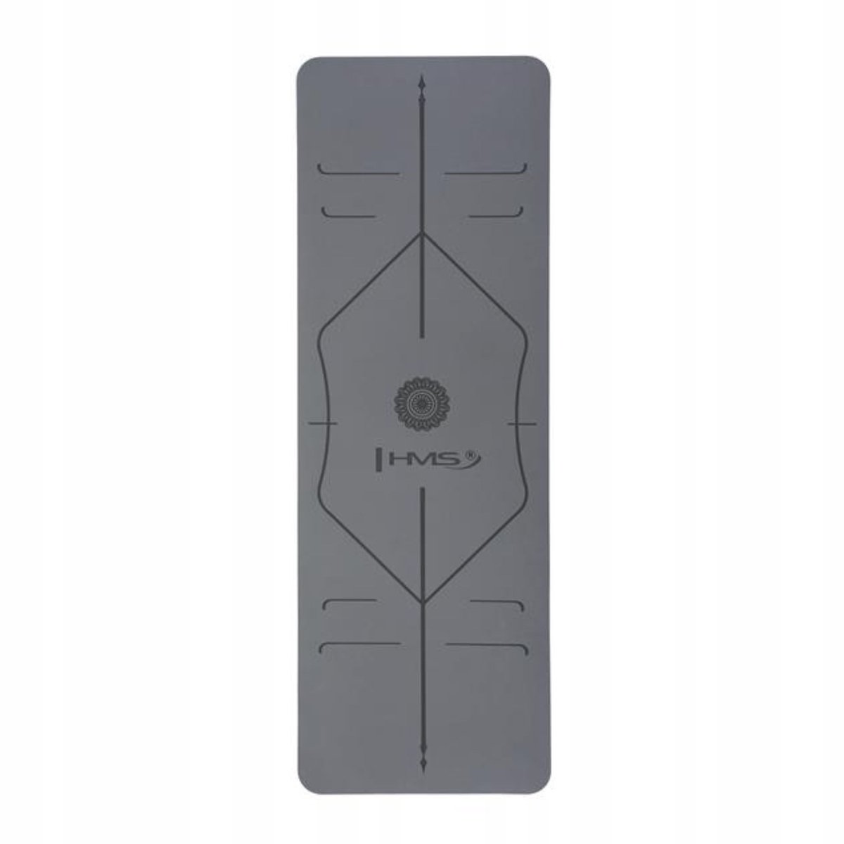 HMS YM10 Yogamat TPE Grijs 182x61x0.8cm Waterdicht Antislip