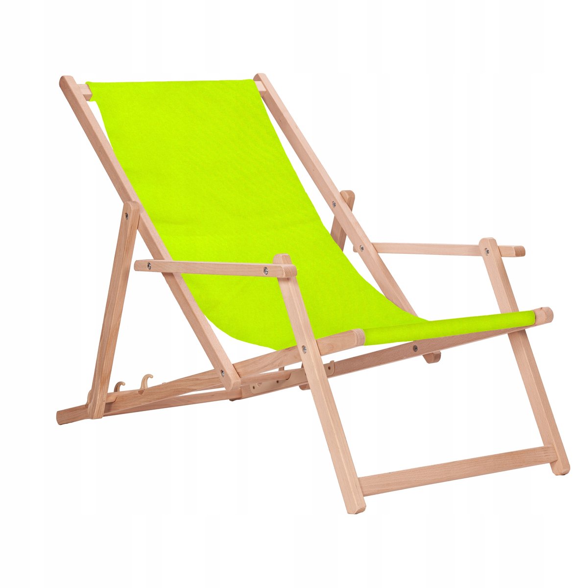 Houten loungestoel met armleuningen, 3 standaards, 27 kleuren