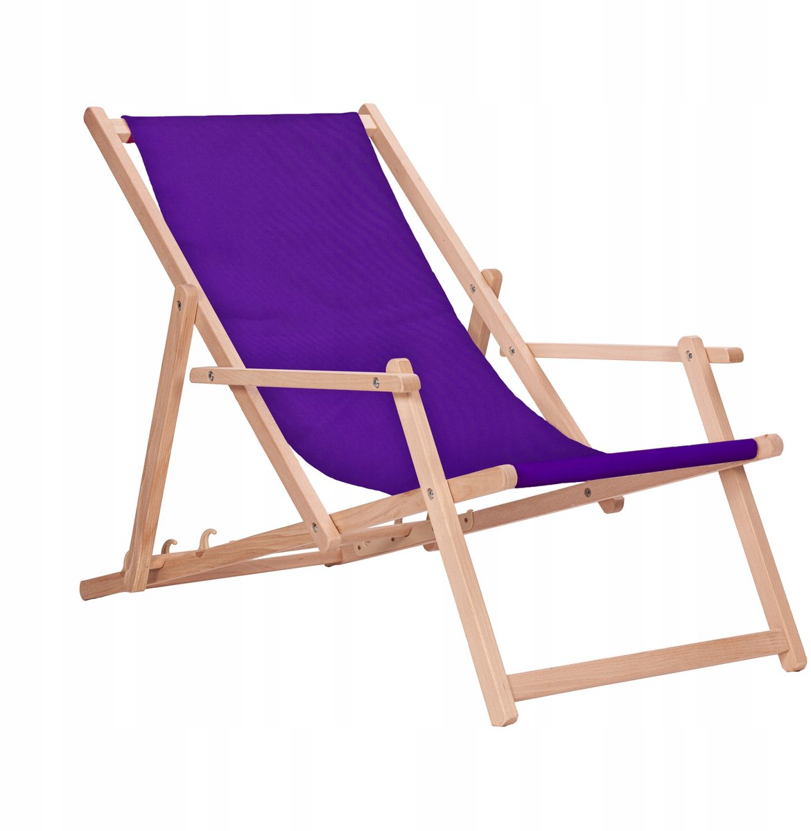 Houten loungestoel met armleuningen, 3 standaards, 27 kleuren