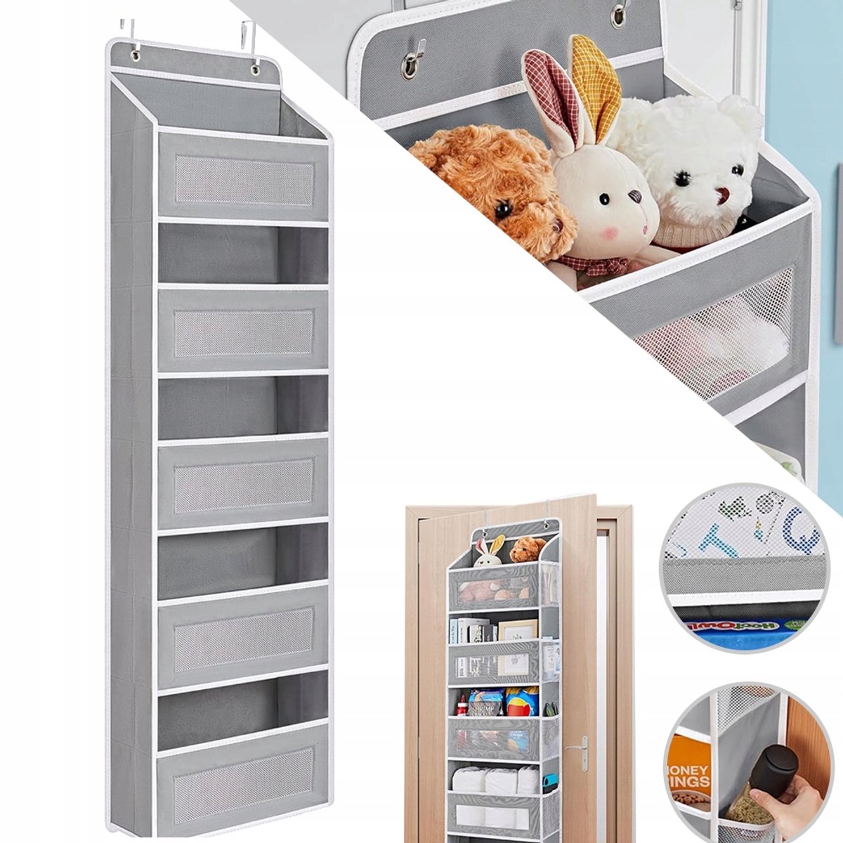 Deur Organizer - Wandhanger met 15 Vakken voor Badkamer & Speelgoed