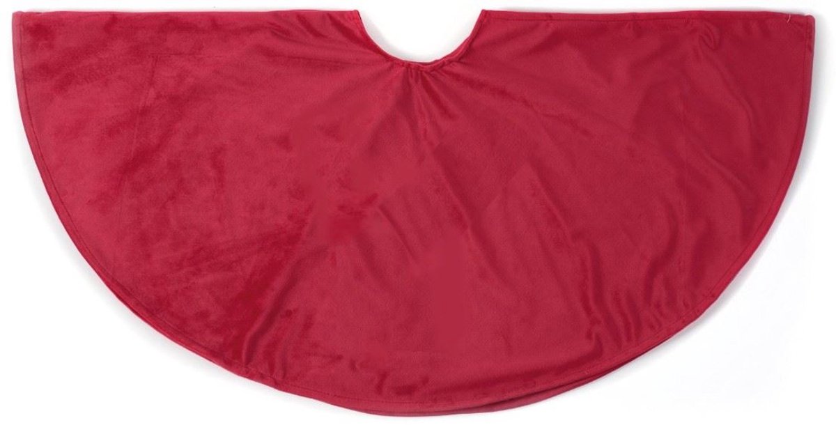 Anna's Collection kerstboomrok - Diameter 120cm - fluweel rood - Afmetingen: Ø120cm - Kleur: rood - Look: fluweel