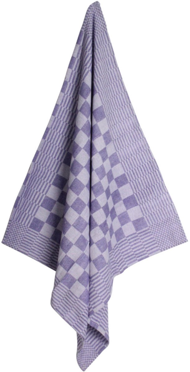 Koksdoek blauw grote ruit 70x70cm 12st