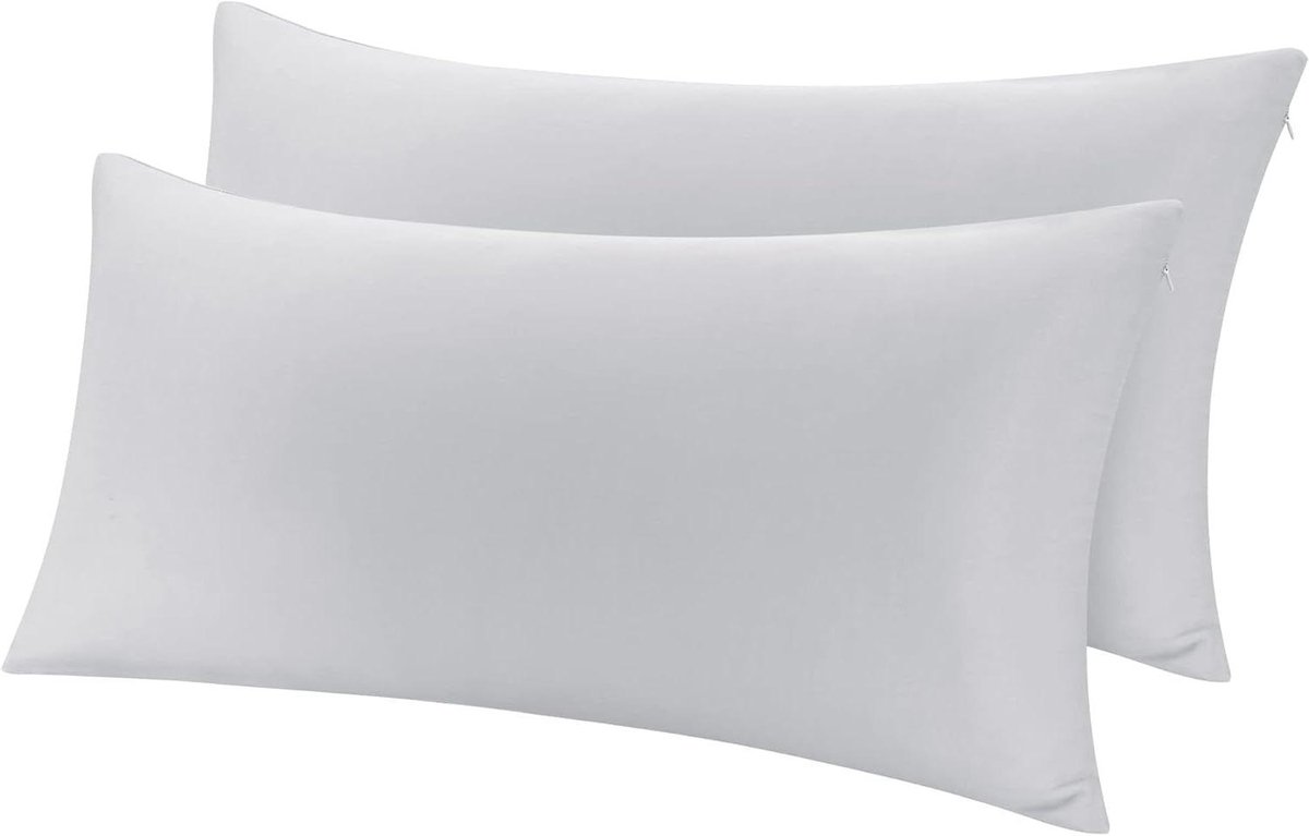 Provento Bamboe Kussensloop 40x80cm Set van 2 in Grijs - Verkoelend, Ademend en Ultra Zacht Any