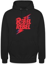 David Bowie Rebel Rebel Met Bliksem Hoodie Unisex