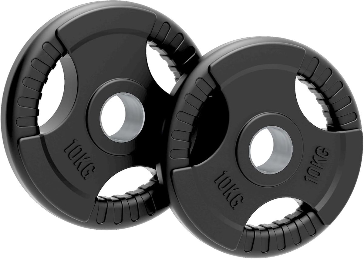 2 x 10kg Olympische Tri-Grip Schijven 50mm