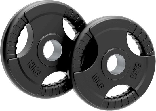 1 x Olympische rubberen schijf 10 kg