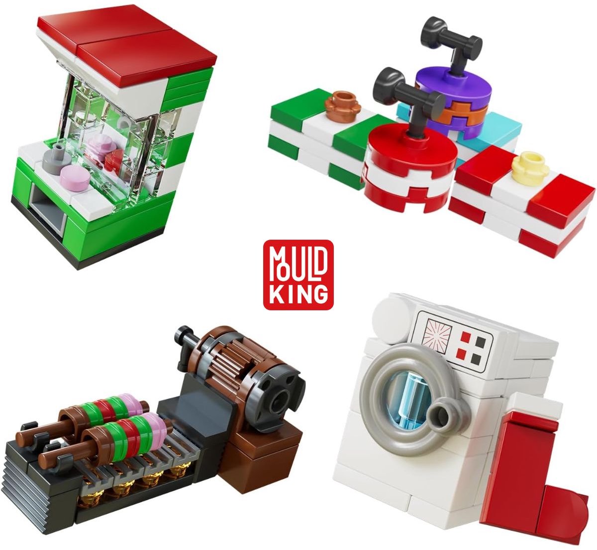 Mould King Kerst adventskalender #2 24-delig 2025 - 2026 aftelkalender bouwset | Incl. mini kerstversiering / decoratie | Creator classic bouwpakket geschikt voor lego | Educatief speelgoed ideas voor volwassenen & kinderen | 725 bouwstenen — afbeelding 7