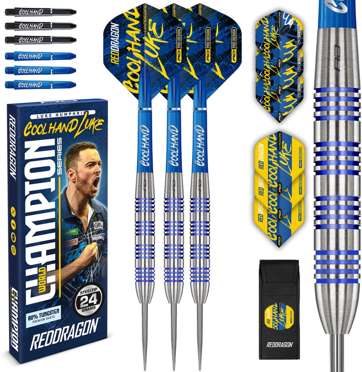 Red Dragon Luke Humphries Coolhand Champion Series 80% Dartshopper Exclusives - Dartpijlen