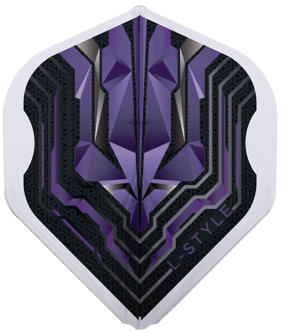 L-Style Champagne Flight EZ L1 Standard Origin Series Clear Purple - Dart Flights van L-Style — afbeelding 2