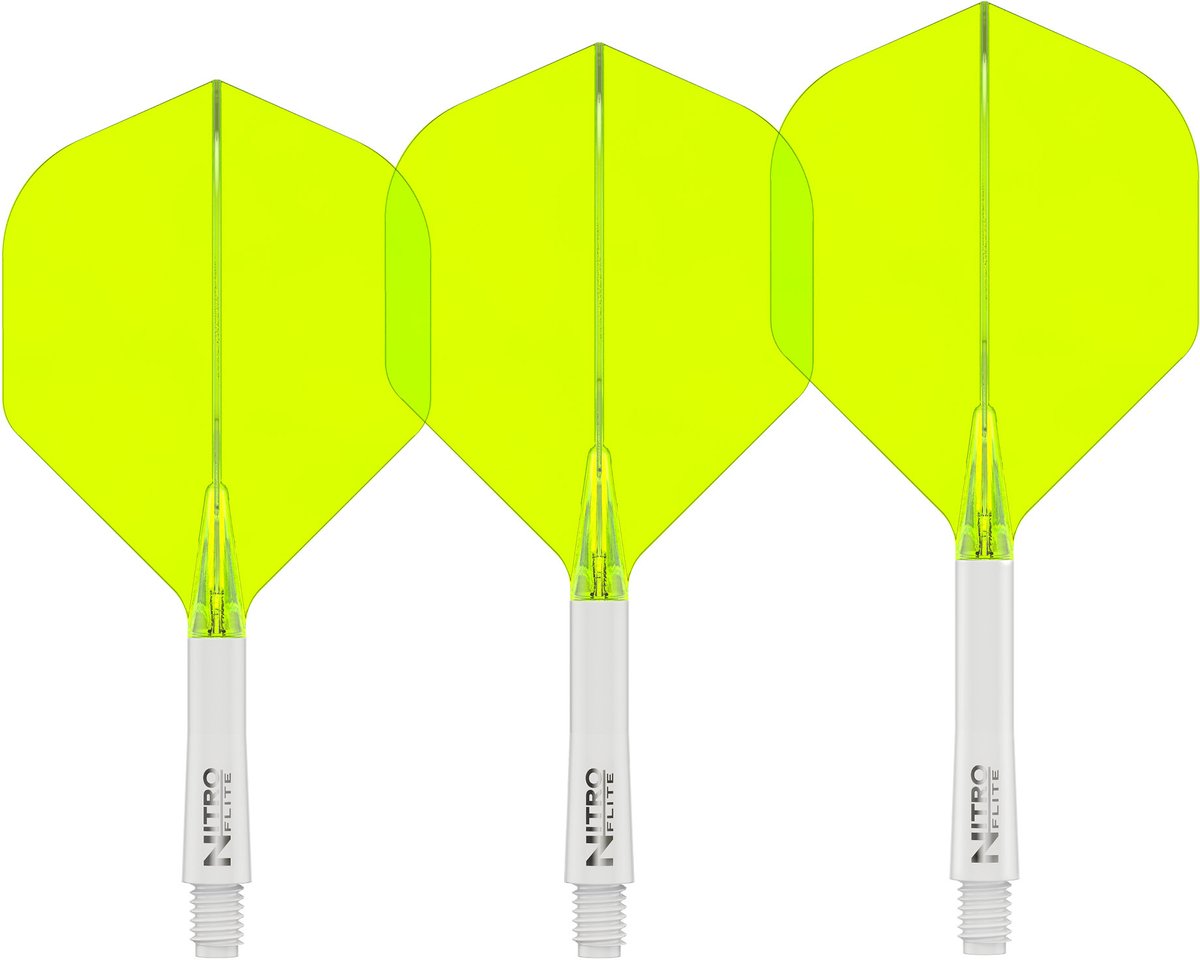 Red Dragon Nitro Flite System White Yellow NO2 - Dart Flights