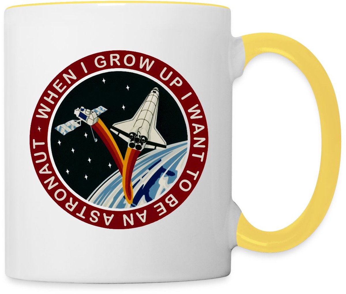 NASA When I grow Up I Want to Be An Astronaut Mok Tweekleurig