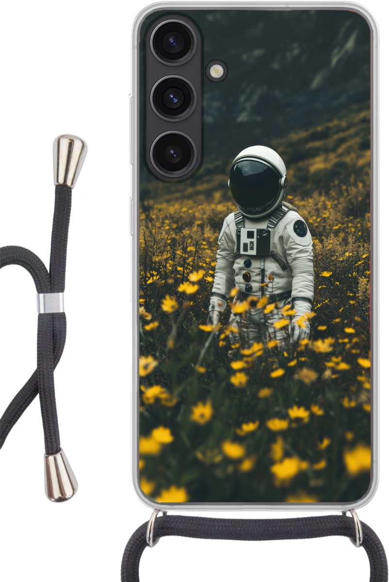 Astronaut - Bloemen - Veld - Geel
