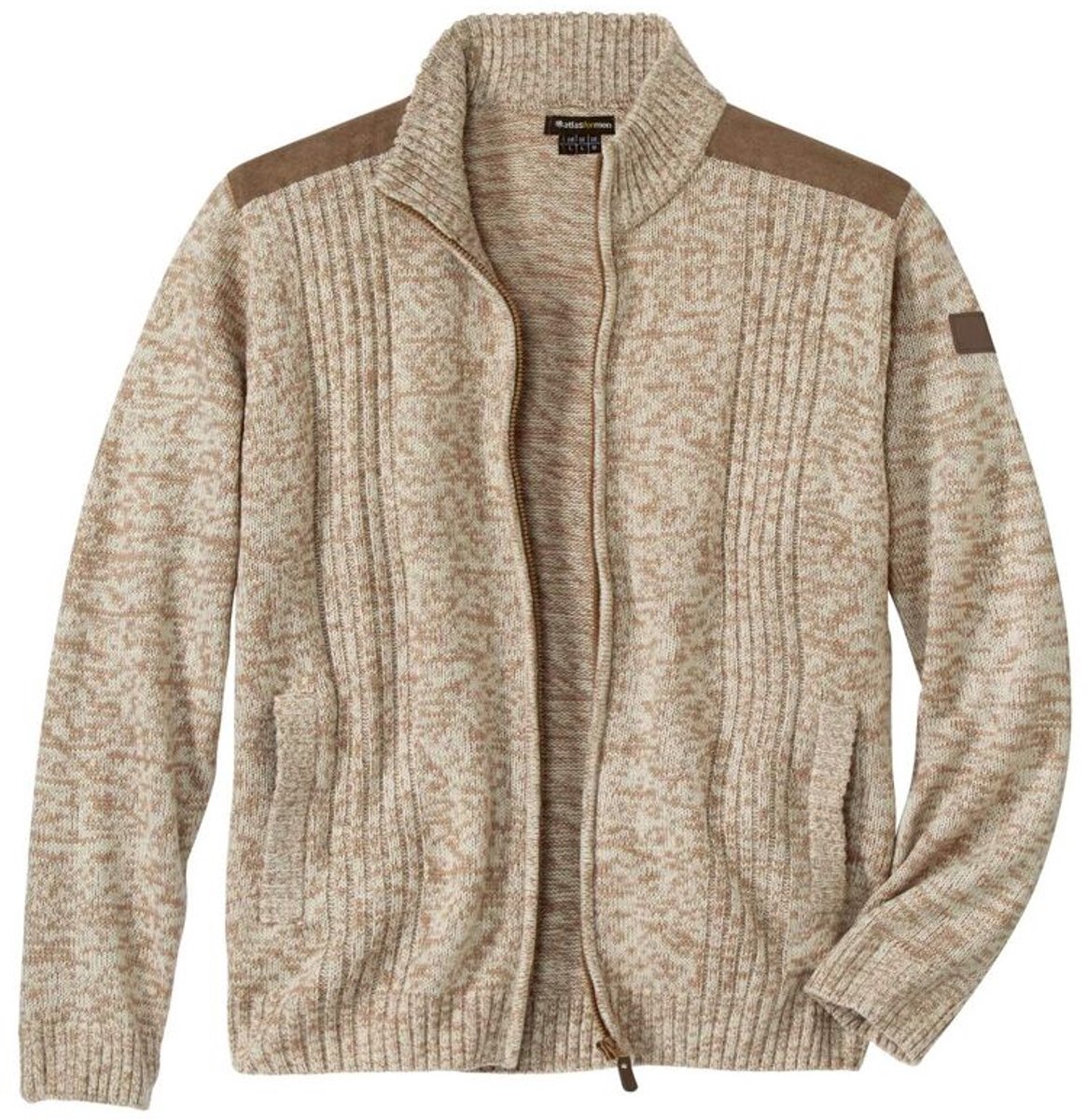 ATLAS FOR MEN - Tricotvest met rits West Legend - Heren - Verkrijgbaar in grote maten - 4XL