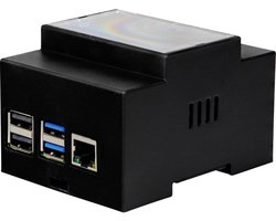 Joy-it DIN-rail-houder Geschikt voor serie: Raspberry Pi® 4 Voor DIN-railmontage Zwart