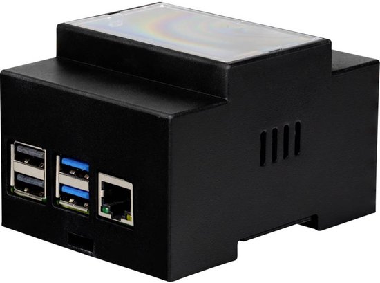 Joy-it DIN-rail-houder Geschikt voor serie: Raspberry Pi® 4 Voor DIN-railmontage Zwart