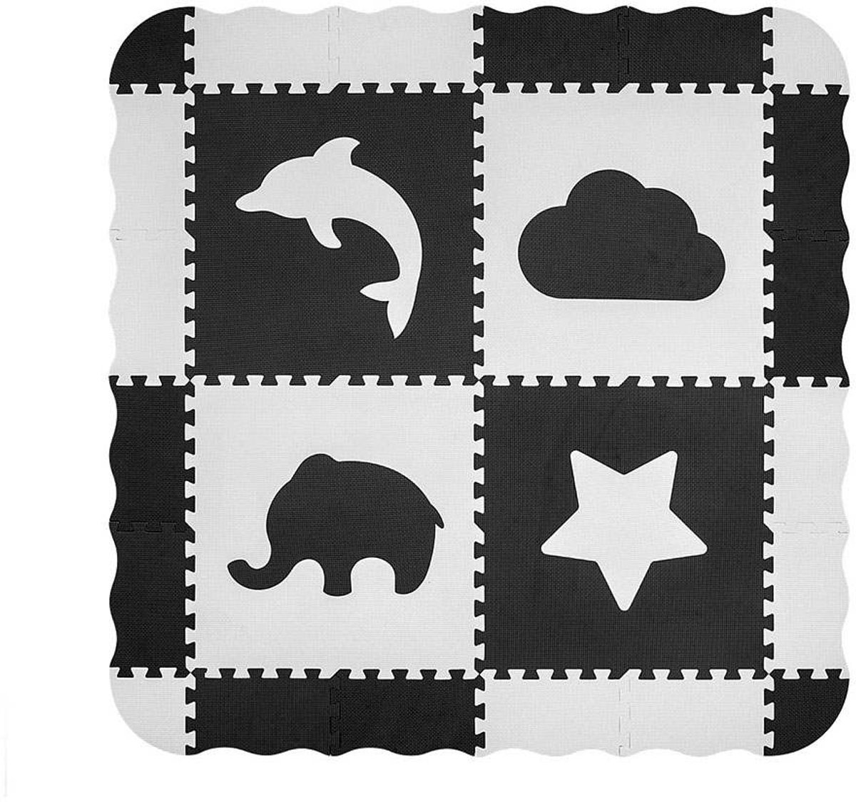 Milly Mally Jolly puzzelmat 148x148 cm Grijs - Schuimmat