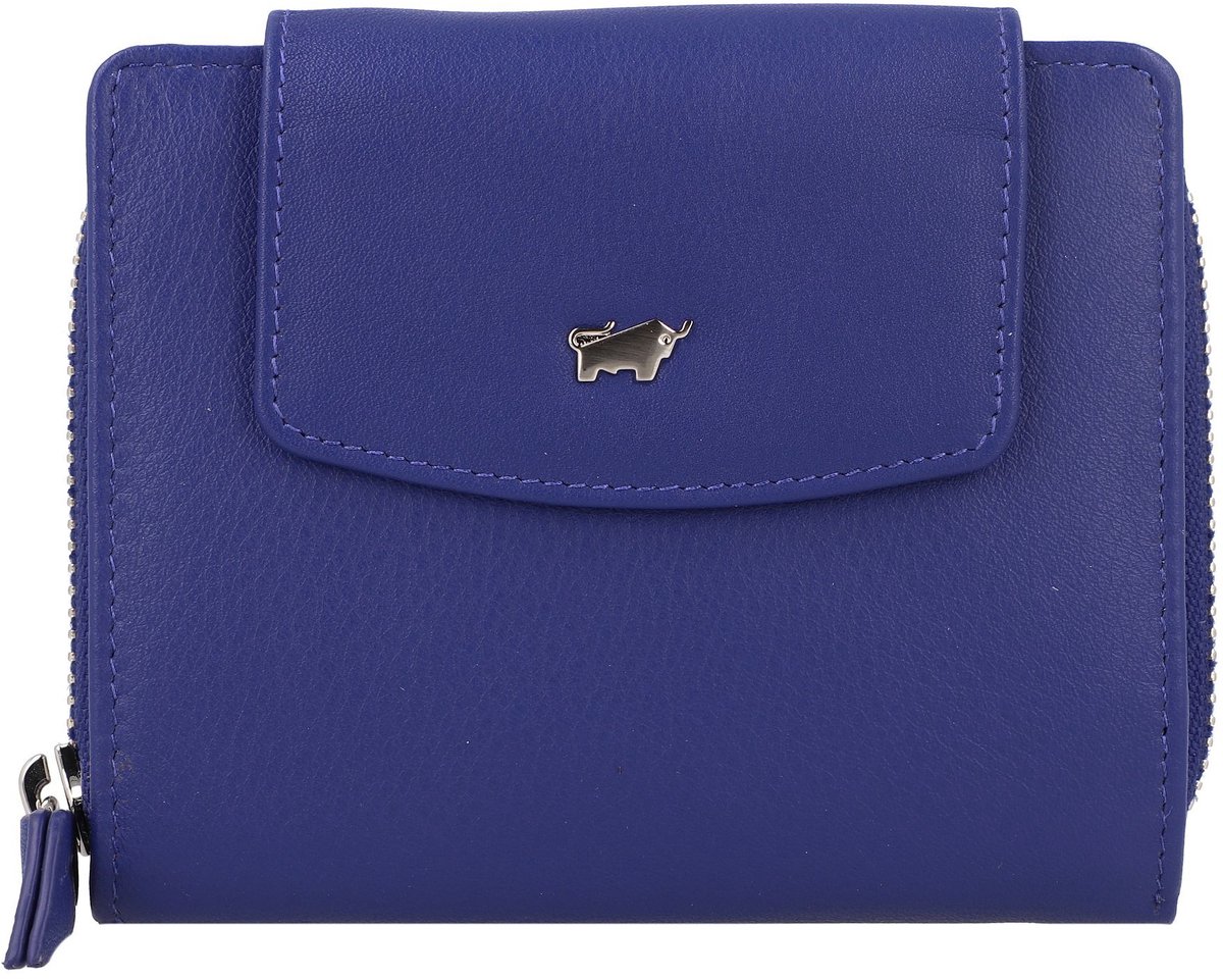 Braun Büffel Joy Portemonnee RFID-bescherming Leer 12 cm - Dames - Horizontaal - indigo violet
