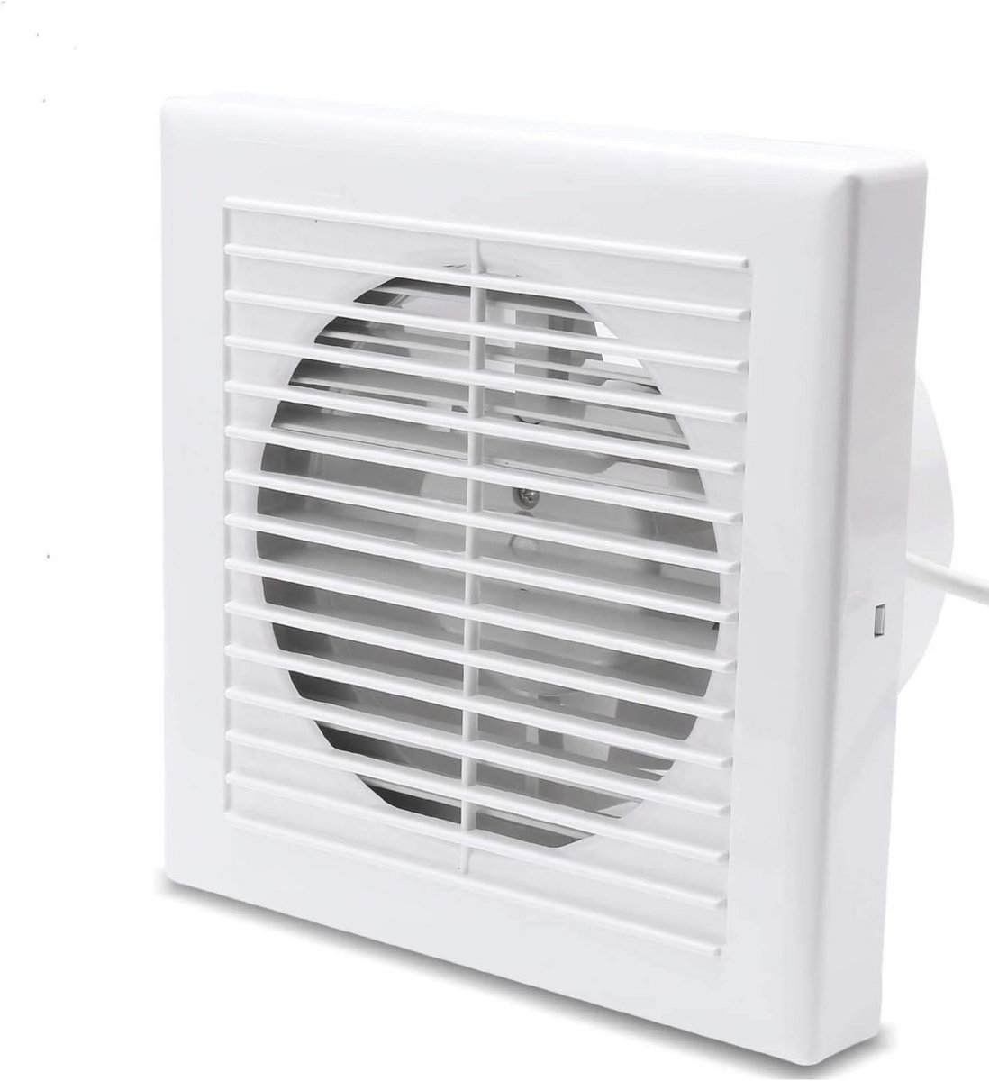 Krachtige Afzuigventilator 150mm Wit - Stille Ventilator voor Badkamer en Keuken - Vochtig
