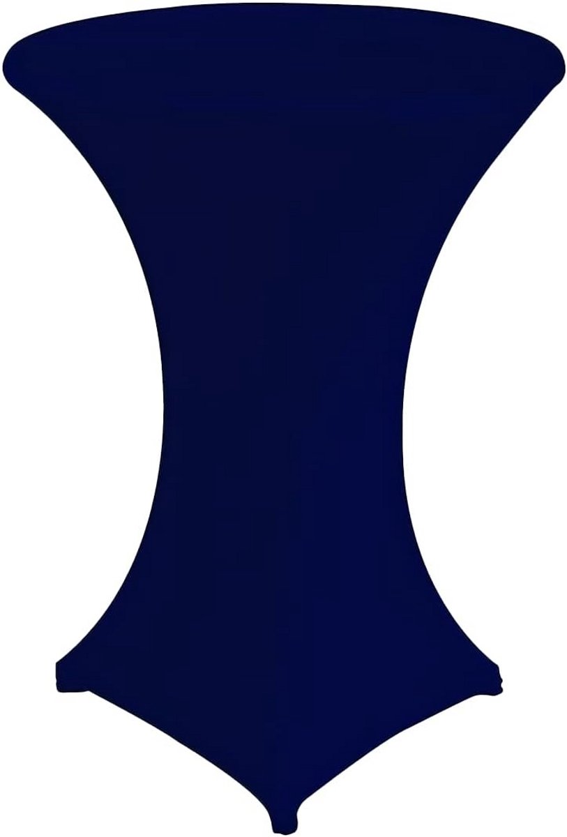 Stretch Hoes voor Statafel en Bistrotafel Rond Donkerblauw