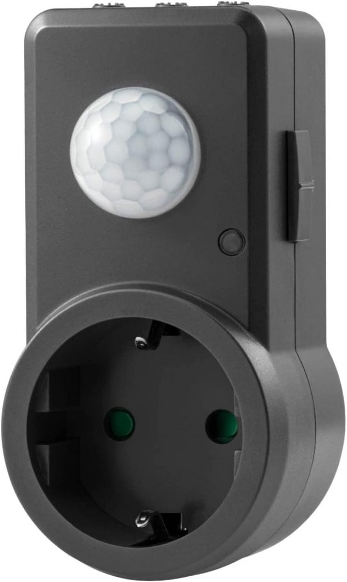 Infrarood Bewegingsmelder voor Stopcontact Binnen - Dimbare Schakelaar en Groothoek Sensor