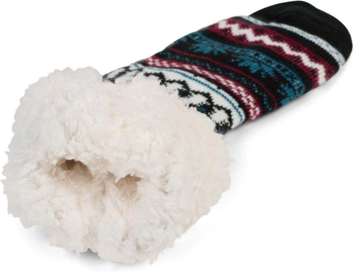 Warme ABS Stoppersokken met Antislipzool en Teddyvoering, Maat 35-42