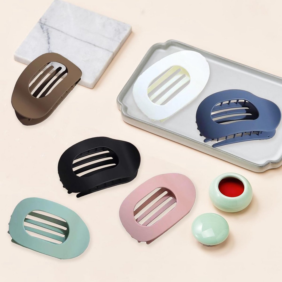 6x Platte Haarspeld Clips voor Dames - Eendensnavel Klemmen voor Dagelijks Gebruik