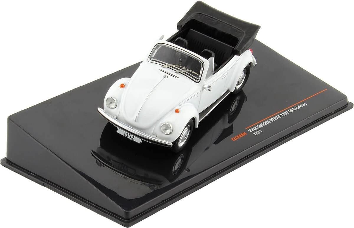 Schaalmodel Kever Cabrio 1302 LS 1971 Wit 1:43 Metaal