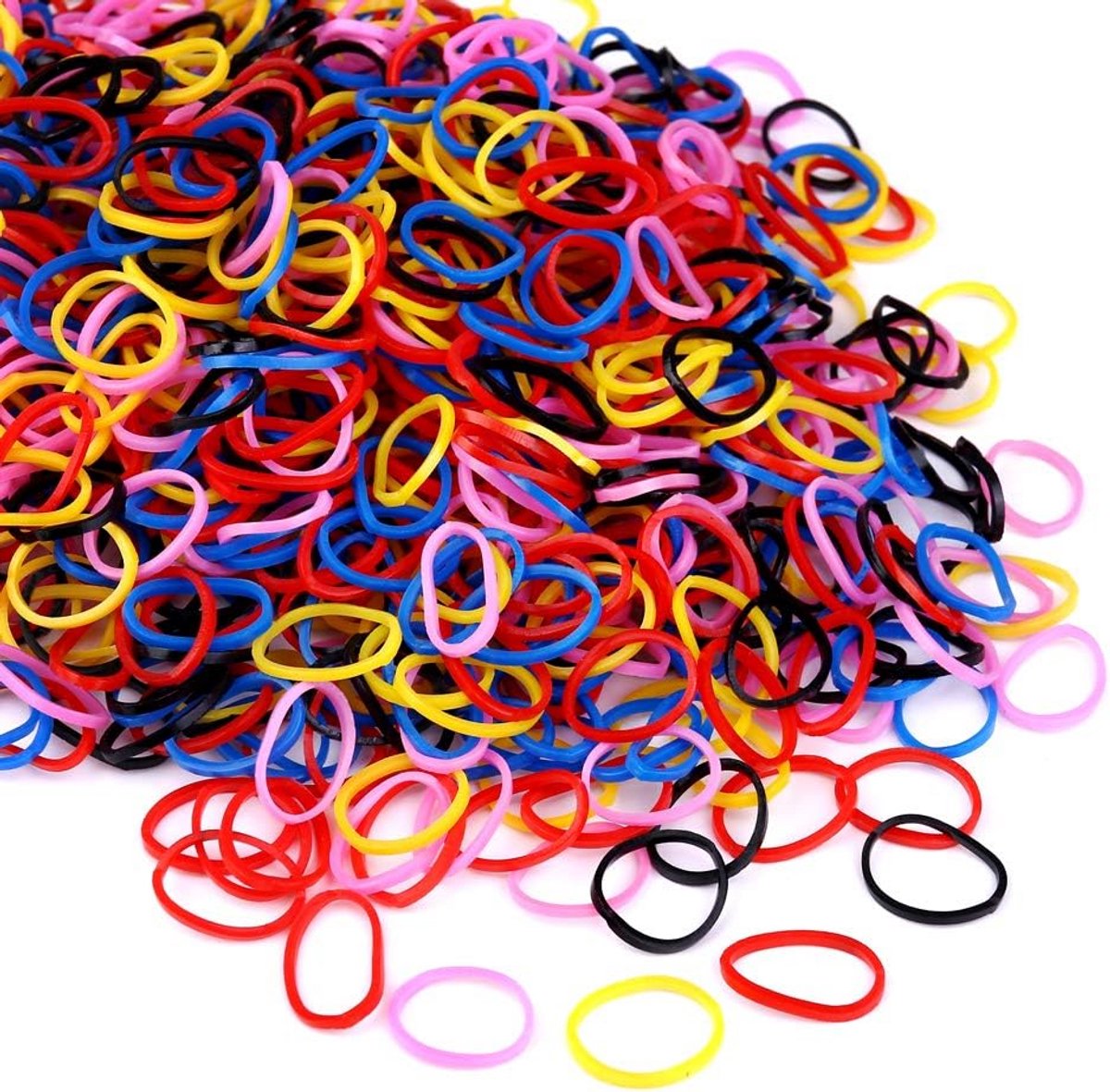 1000 Stuks Mini Elastiekjes voor Haar - Zachte en Duurzame Rubberen Bandjes voor Vrouwen en Meisjes