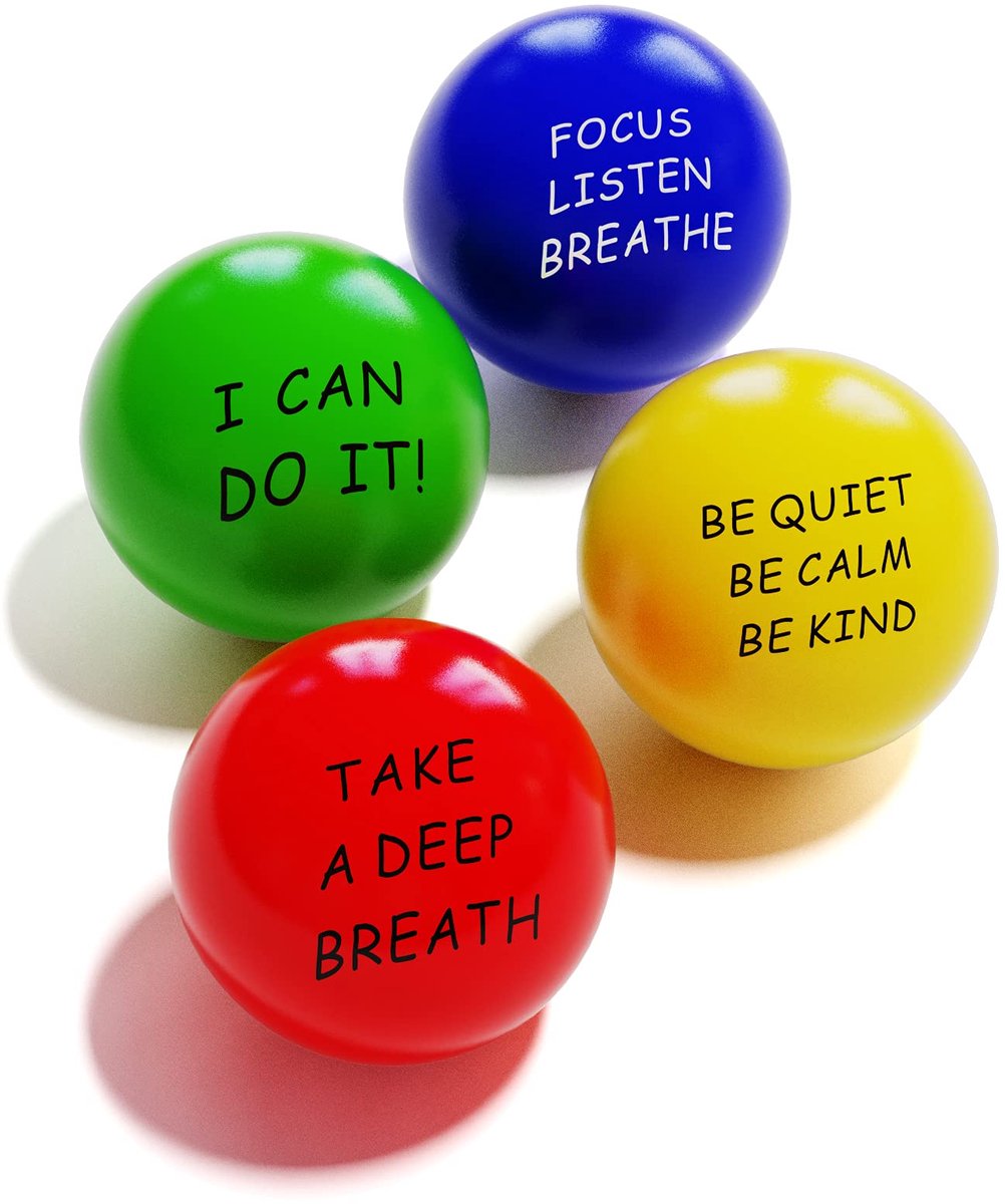 IMPERATORIS® Stressballen Set - Handtrainers - Knijpballetjes voor Stressvermindering - Foam Ballen - Voor Volwassenen en Kinderen - 4 Stuks - kleurrijk