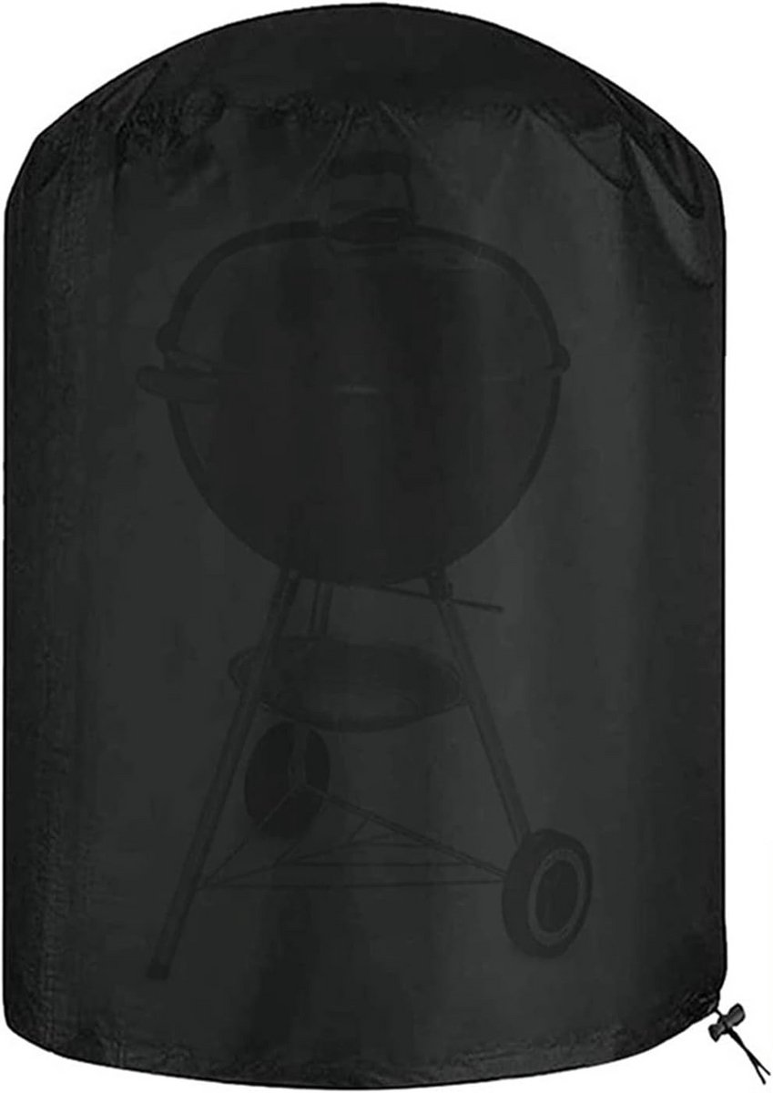 Waterdichte Ronde BBQ Grillhoes - Stofdicht & UV-bestendig - Zwart - 140x90cm