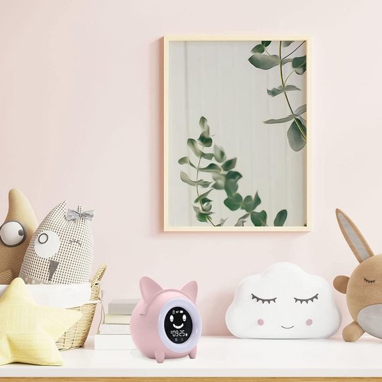 Leerwekker met Nachtlamp en Dag/Nacht Display voor Kinderen - Digitale Klok met Temperatuur — afbeelding 2