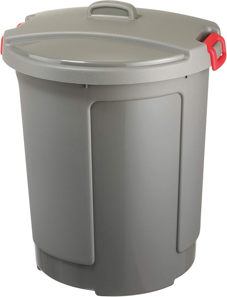 Grote Afvalcontainer 75 Liter Anthraciet - Robuuste Buitencontainer voor Tuinafval en Opslag