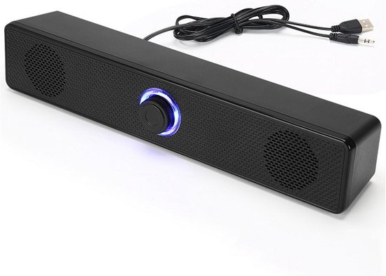 Stereo USB Soundbar met 3,5 mm AUX aansluiting - Stereo - €45,09