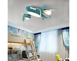 Moderne Dimbaar LED Plafondlamp Kinderkamer Vliegtuig 48W - Wit/Warm/Koud Licht - Ø60cm of Ø70cm