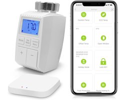Slim Wifi Thermostaat voor Radiator met Zigbee Hub – Energie Besparen & App Bediening