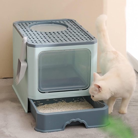 Ferplast Kattenbak MAXI BILL – Met Deksel, 57x45x48 Cm, Anti-geurfilter, Voor Grote Katten
