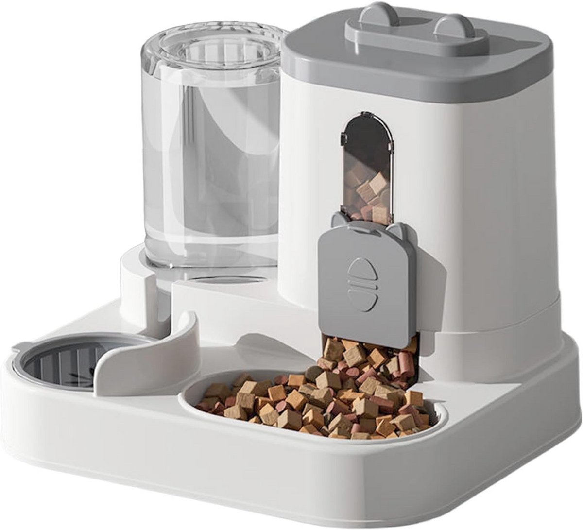 Automatische Voerbak Waterdispenser 2-in-1 voor Katten en Kleine Honden - Grote Capaciteit