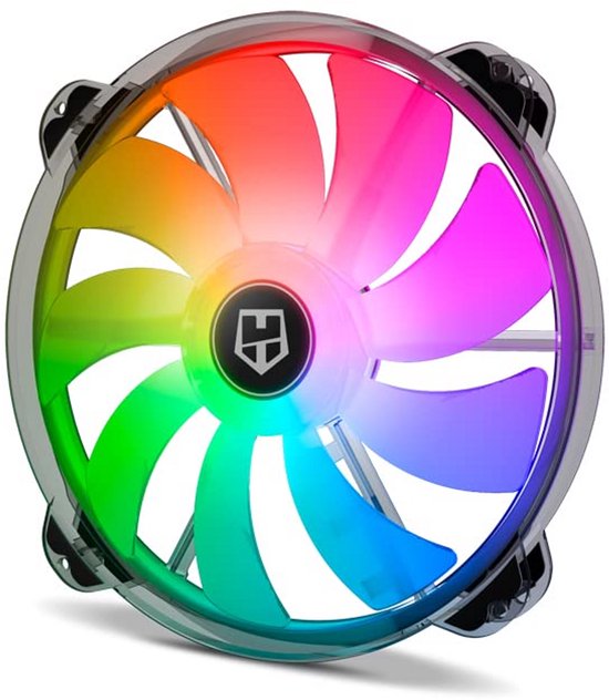 Stille 200mm ARGB PC Ventilator met Transparante Bladen en Hydraulische Lagers