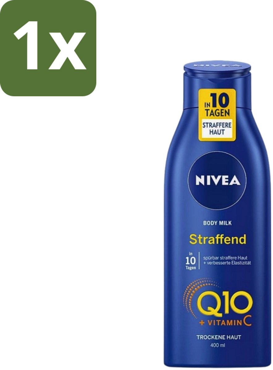 1 x Nivea - Q10 Energy+ Body Milk - Huid Versterkende - 400 ml - Huidversterkend - Huidelasticiteit - Co-enzym Q10 - Vitamine C - Hydratatie