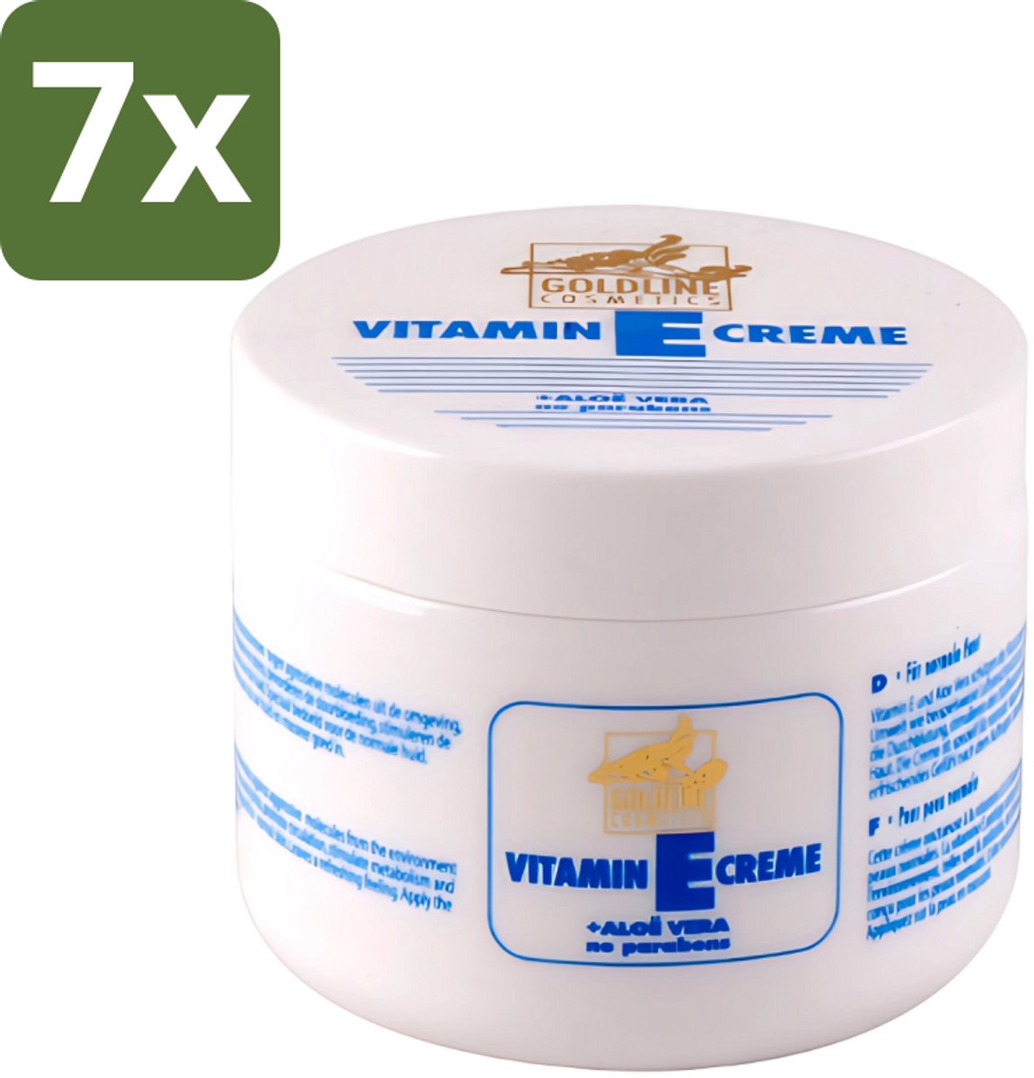 Goldline - Bodycrème - Vitamine-E & Aloë Vera - Normale Huid - Hydraterend - 250 ml - Bulkverpakking - 7 stuks