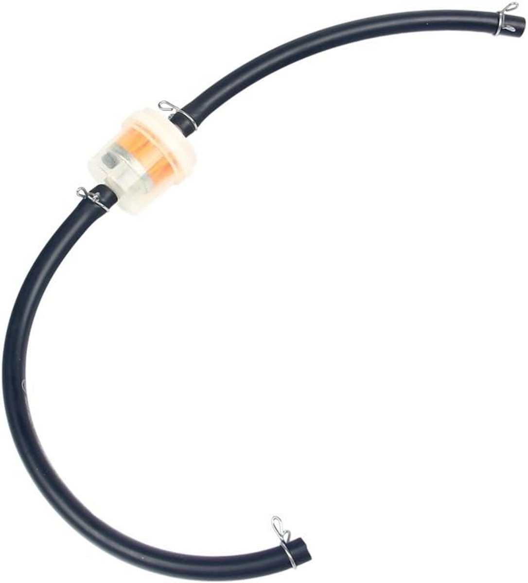 Universele Benzinefilter Set met Slang en Clips - 6mm - Geschikt voor Scooter, Quad, Crossmotor en Tuinmachines