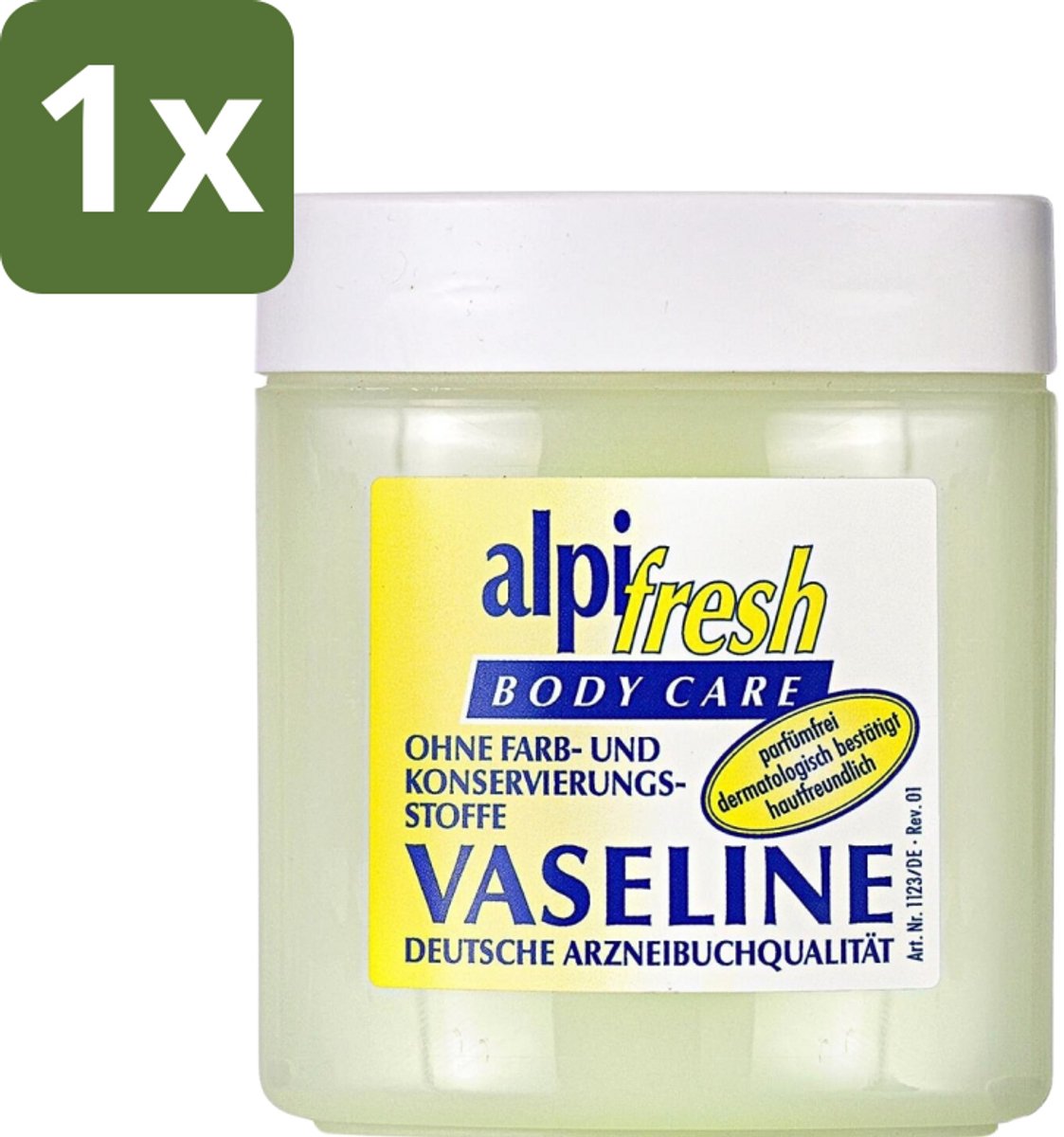 1 x Alpi-Fresh - Body Care - Vaseline - Bescherming & Hydratatie - 125 ml - Huidbescherming - Hydratatie - Droge Huid - Vochtbalans - Koude Bescherming