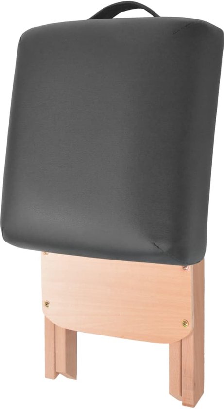vidaXL - Massagekruk - met - 12 - cm - dikke - zitting - inklapbaar - zwart